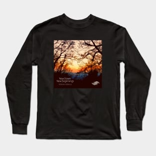 New Dawn New Beginnings Album Cover Art Minimalist Square Designs Marako + Marcus The Anjo Project Band T-Shirt Long Sleeve T-Shirt